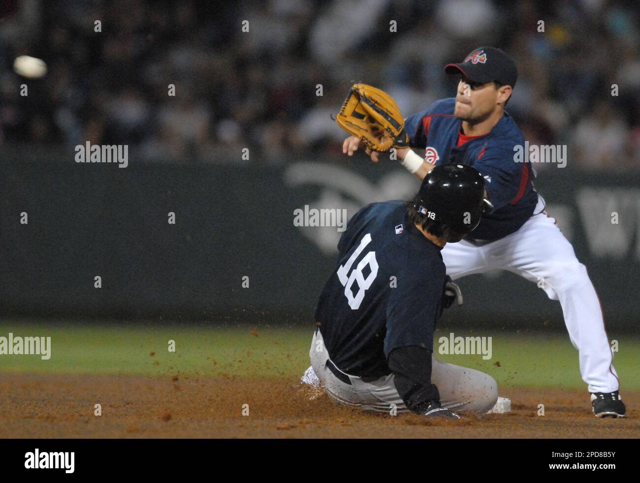 Johnny Damon of the Oakland Athletics during Spring Training on