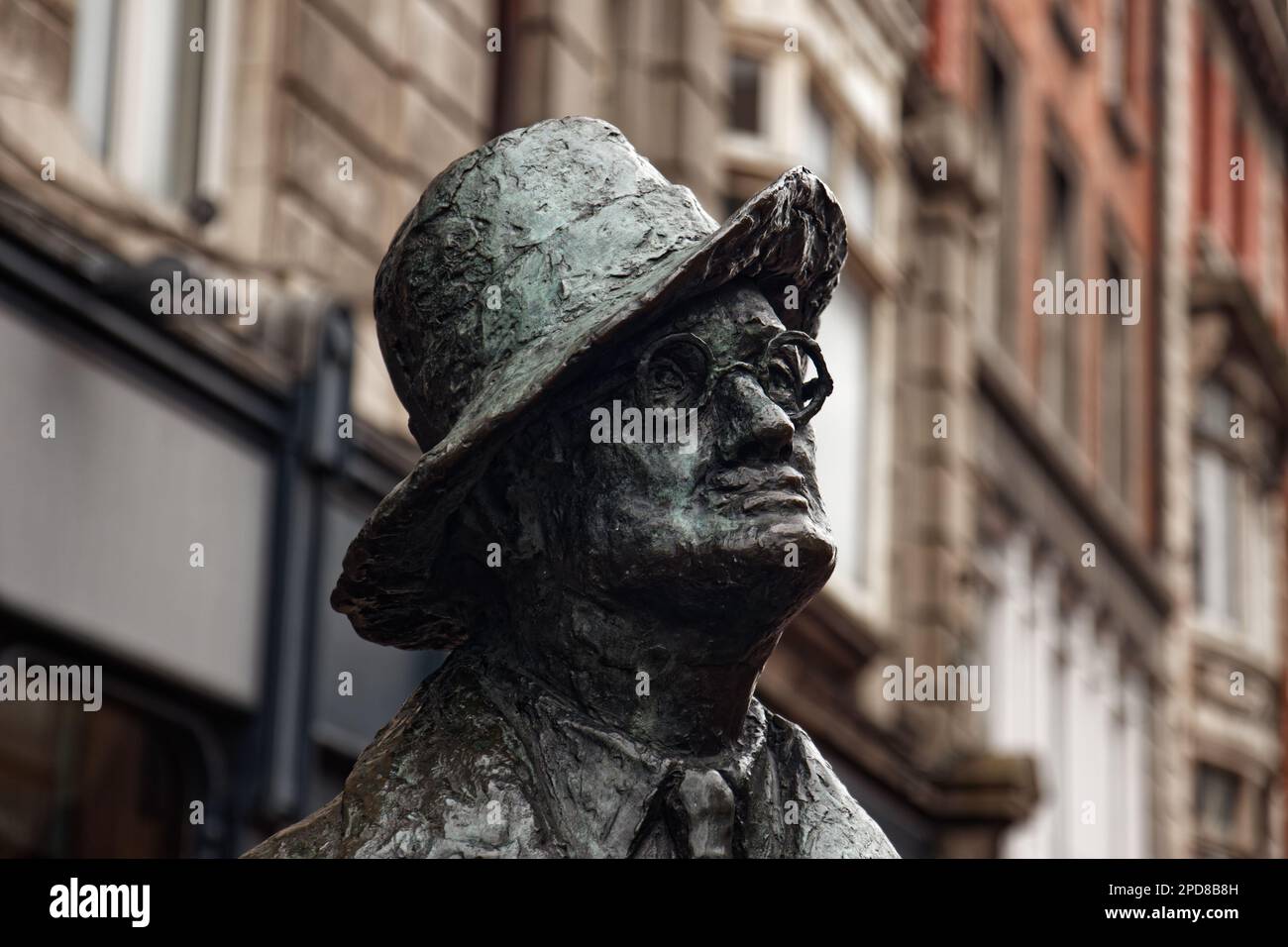 The statue of James Joyce on North Earl Street, Dublin, sculpted by ...