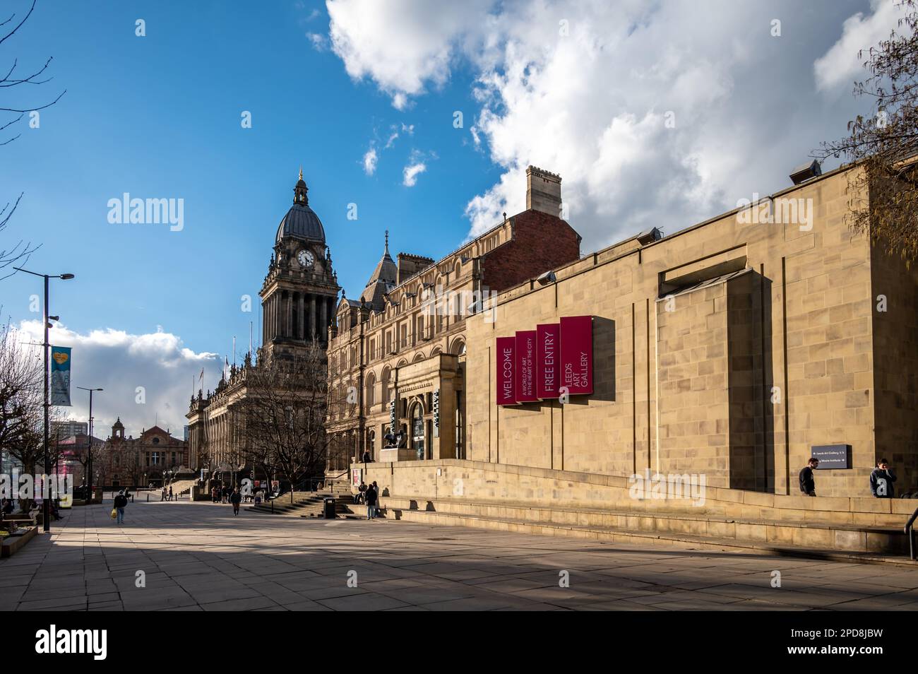 Leeds Art Gallery and Library in Leeds, UK. The building stands on the