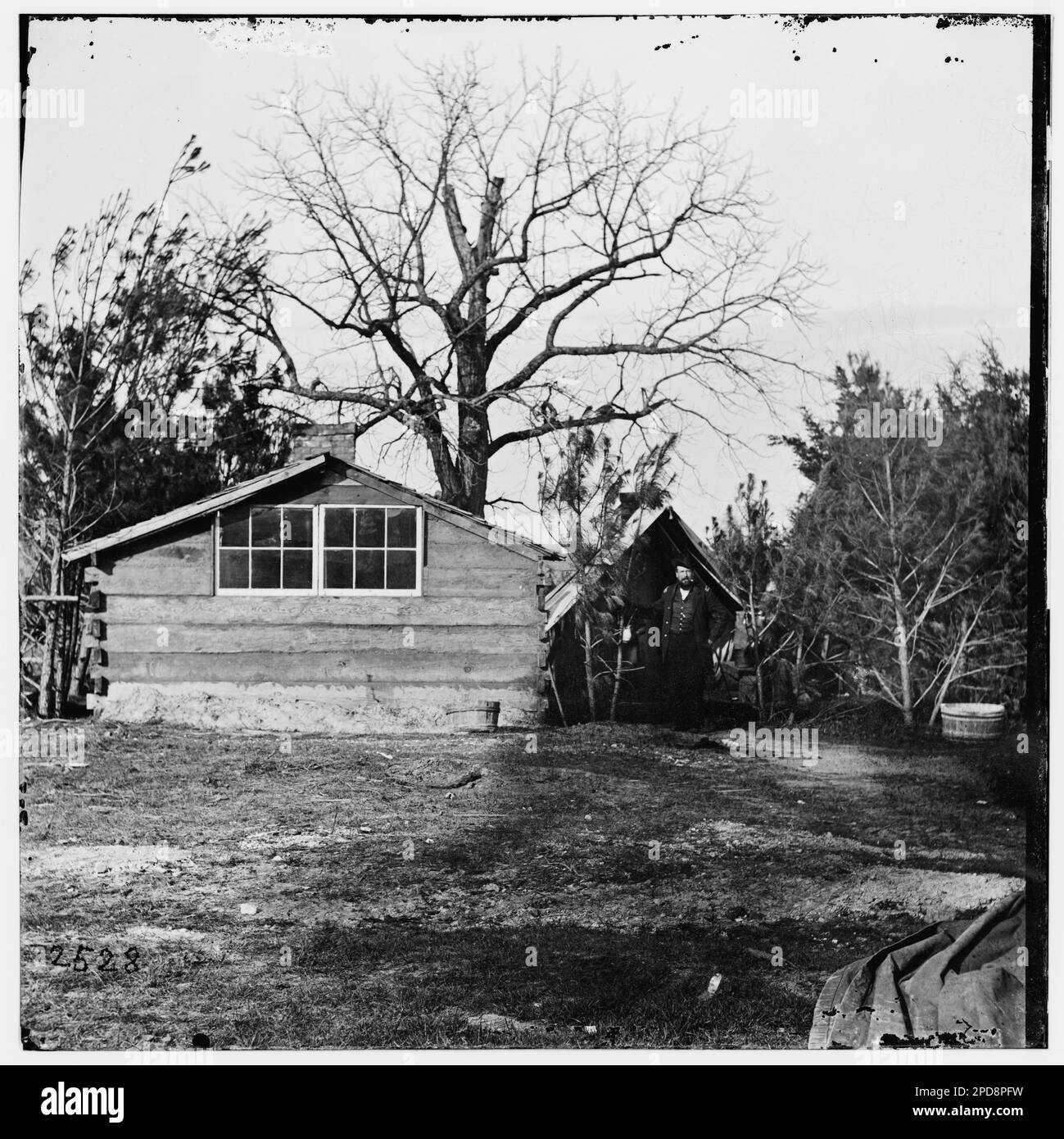 Captain Worrall's Quarters at Cedar Level, Virginia. Civil war photographs, 1861-1865 . United States, History, Civil War, 1861-1865. Stock Photo