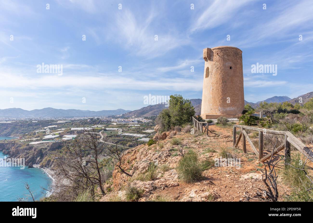 The Tower At Mirador Del Cerro Gordo, Andalusia, Spain Stock Photo Alamy