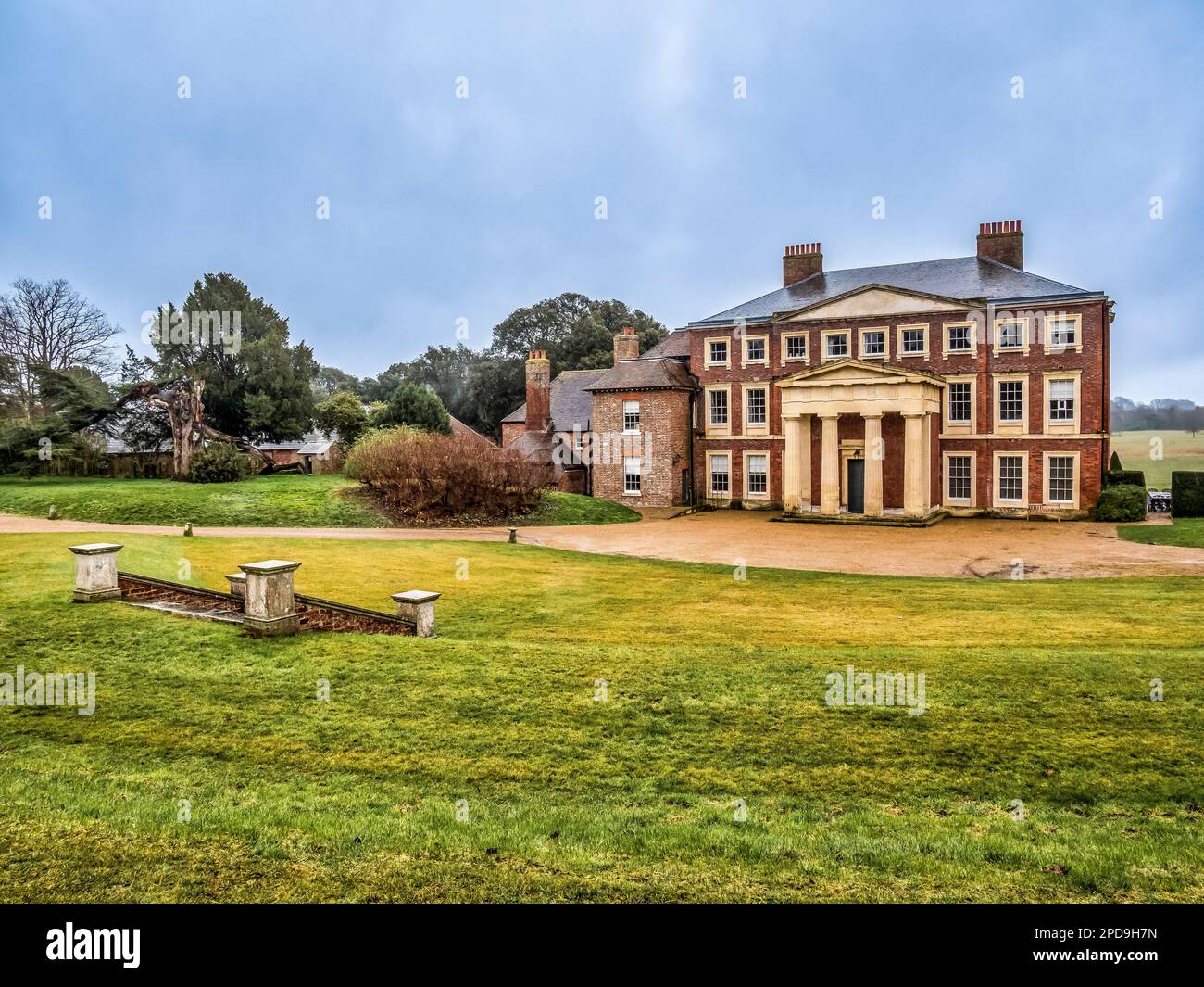 The image is of the 18th century Goodnestone Queen Anne style Manor House located in the Kent