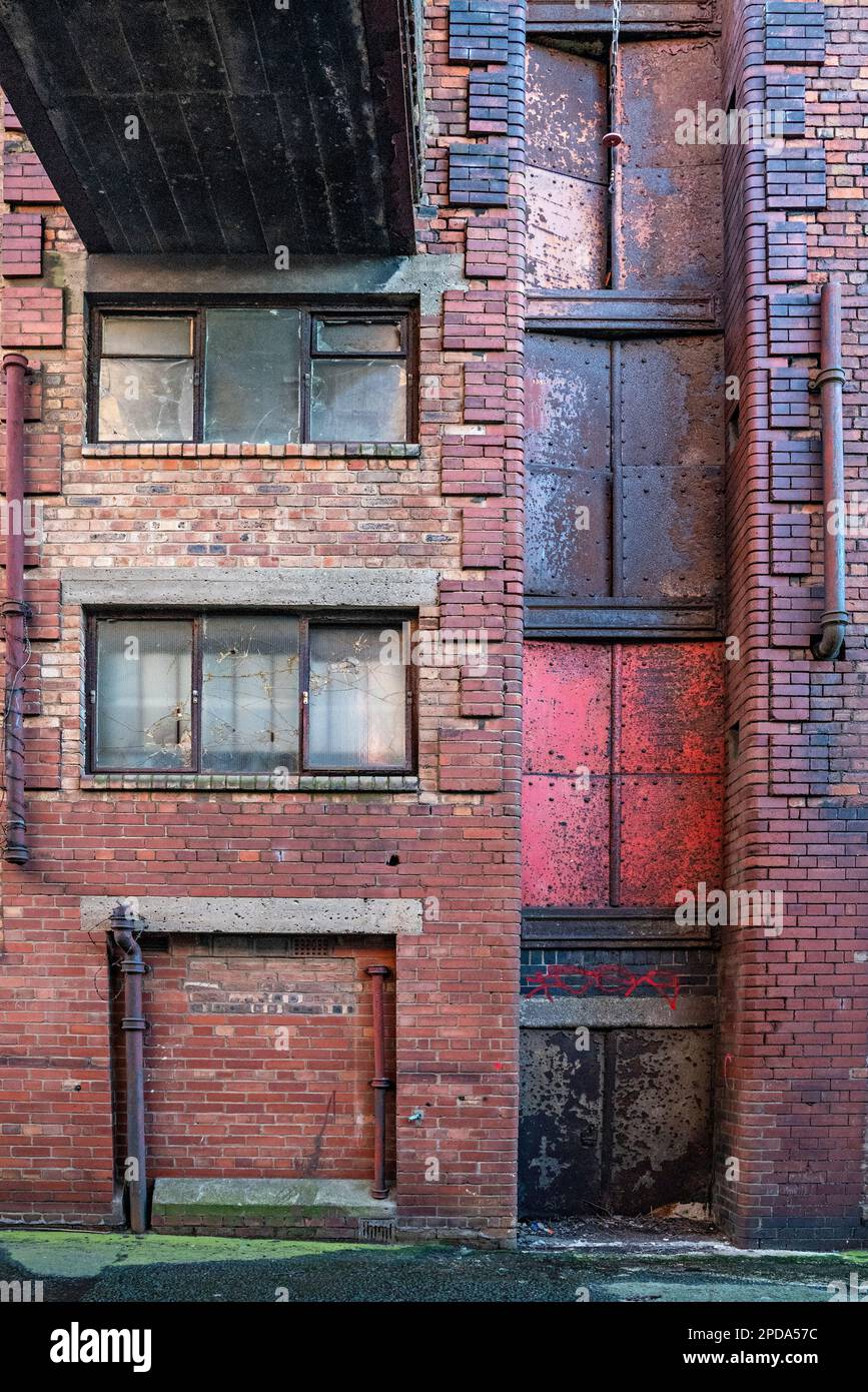 Liverpool Dockland warehouse elevation Stock Photo