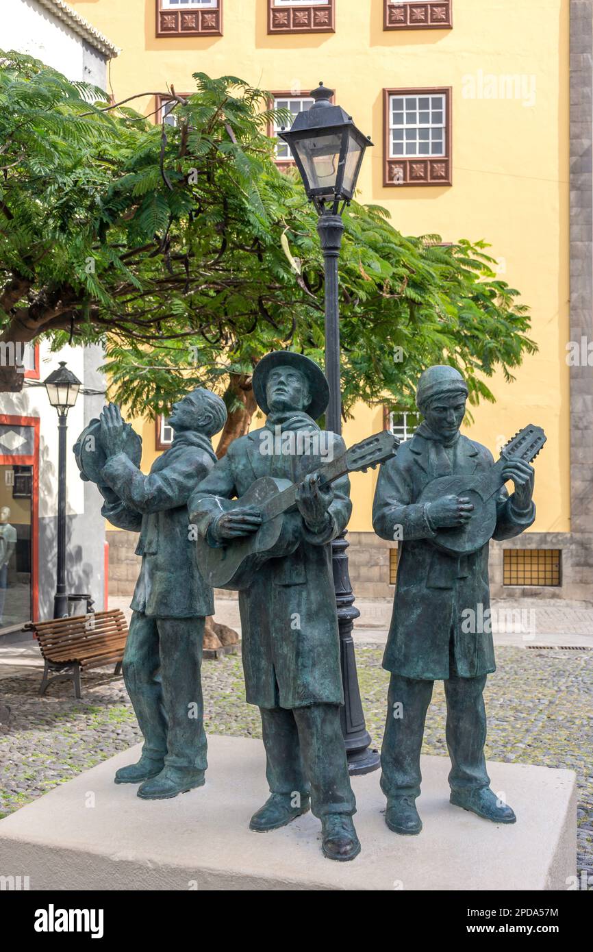 Lo Divino sculpture, Vandale Square, Santa Cruz de La Palma, La Palma, Canary Islands, Kingdom of Spain Stock Photo
