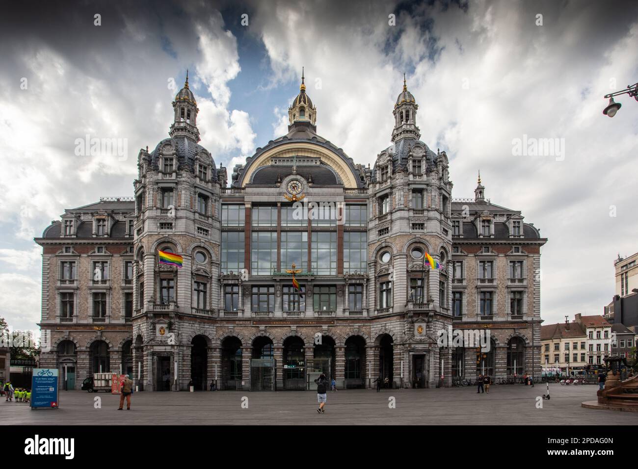 Antwerp Central Railway Station. AntwerpenCentraal. Belgium Stock