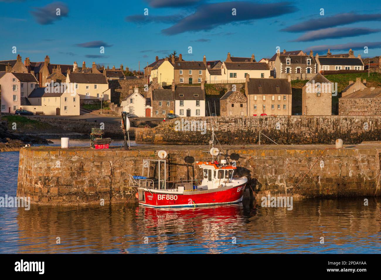 View in Summer of Portsoy harbour, Portsoy, Moray Firth, Aberdeenshire