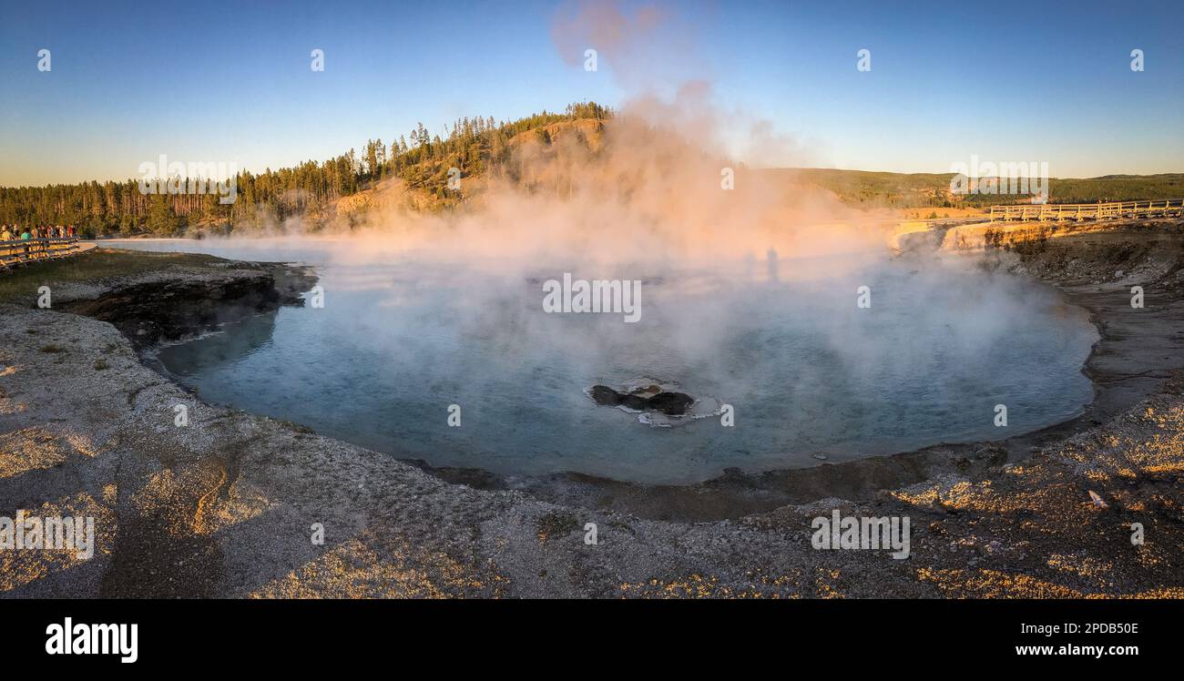 A large hot spring at Yellowstone Stock Photo - Alamy