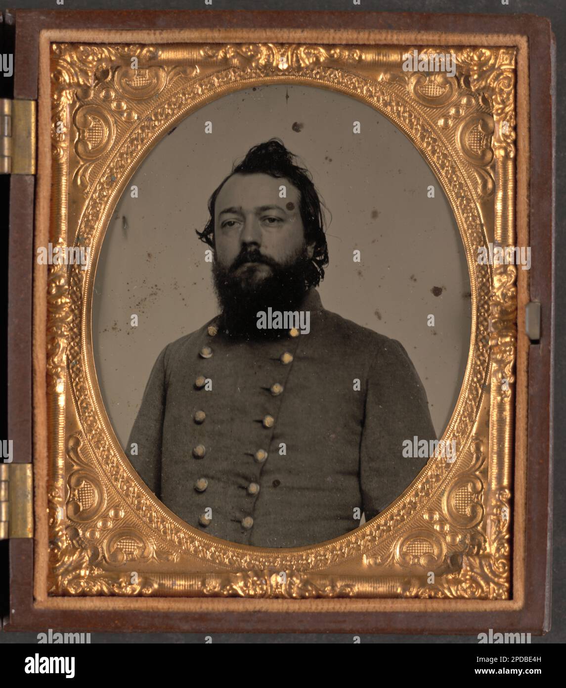 Unidentified Soldier In Confederate Uniform And His Wife Liljenquist 