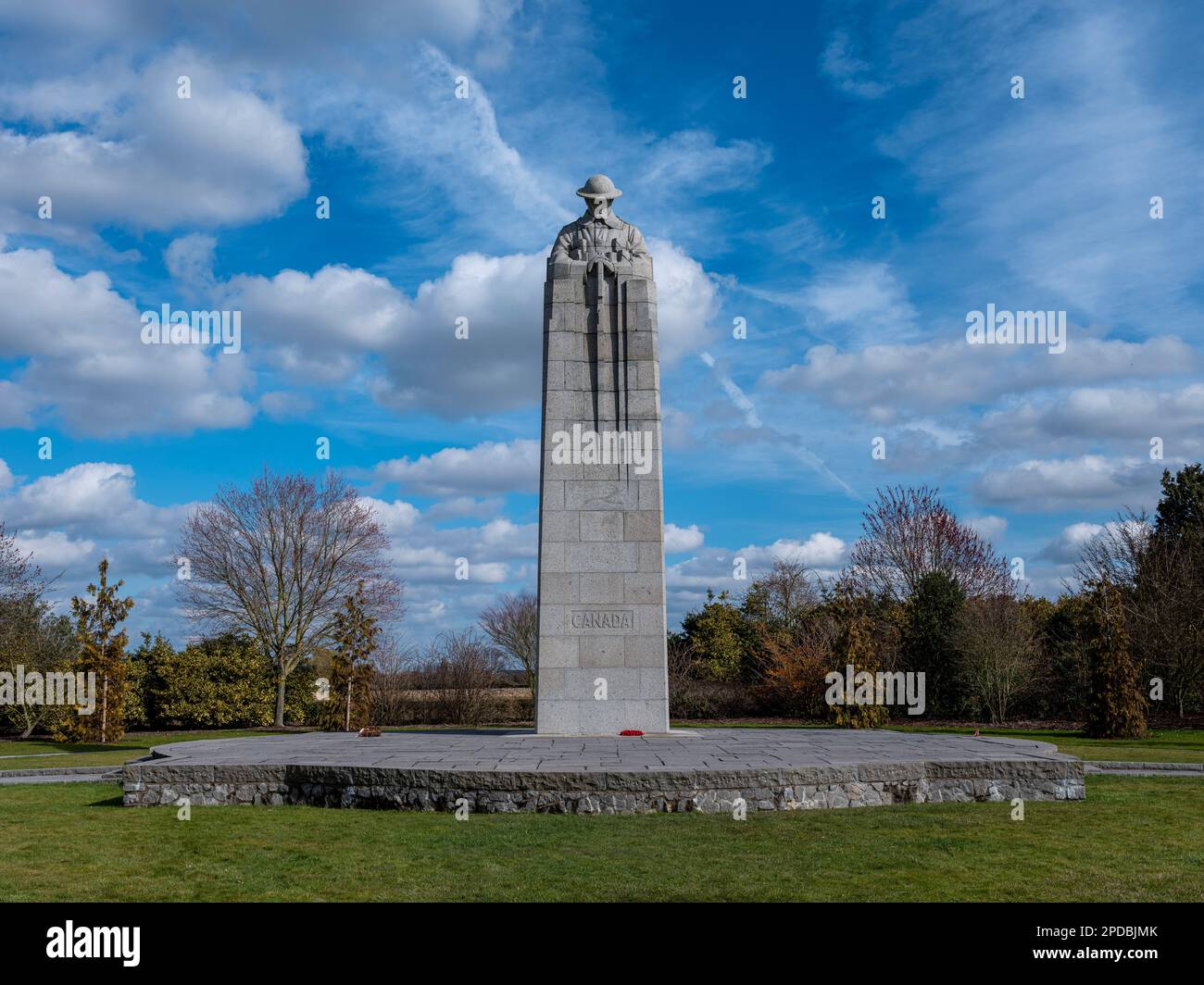 St.Julien Canadian Memorial, Ieper (Ypres), Belgium Stock Photo