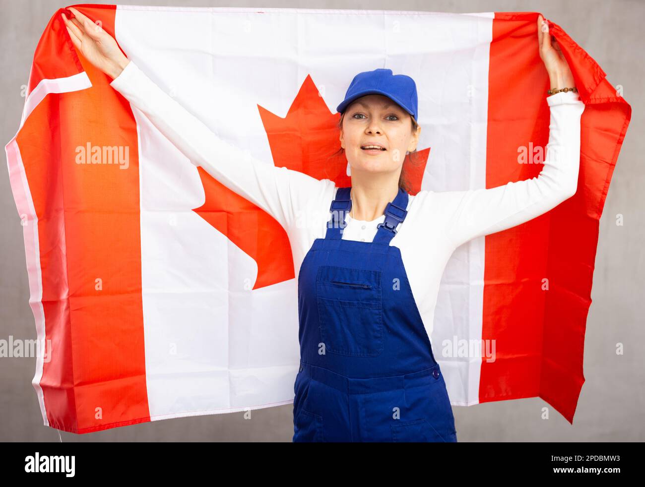 Holding canadian flag close up hi-res stock photography and images - Alamy