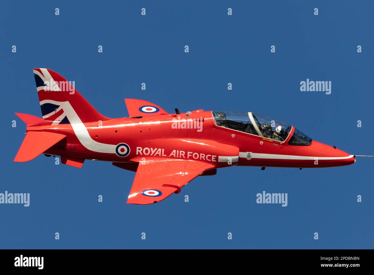 RAF Red Arrow, RAF Waddington Stock Photo Alamy