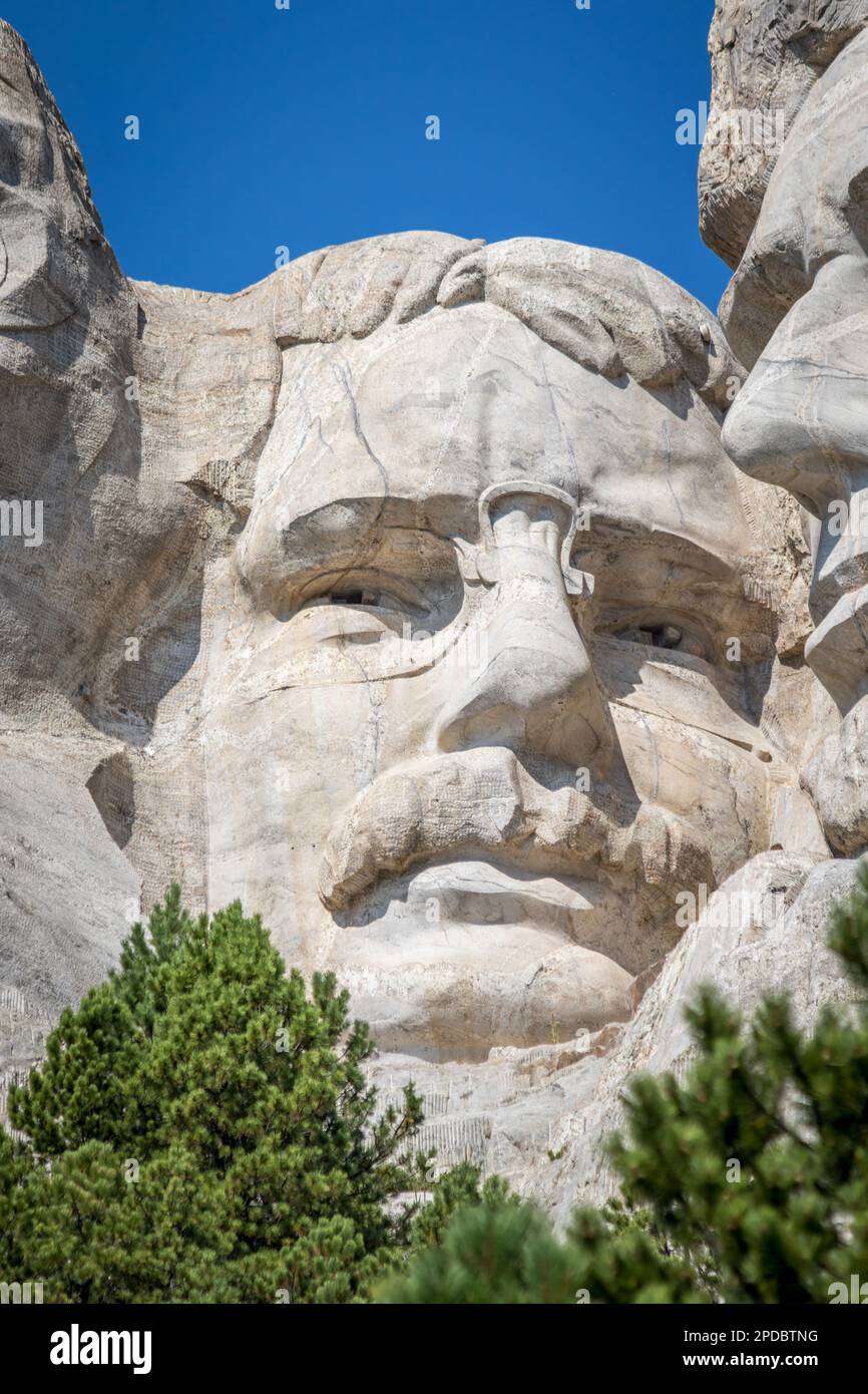 The bust of President Theodore “Teddy” Roosevelt carved Borglum into ...