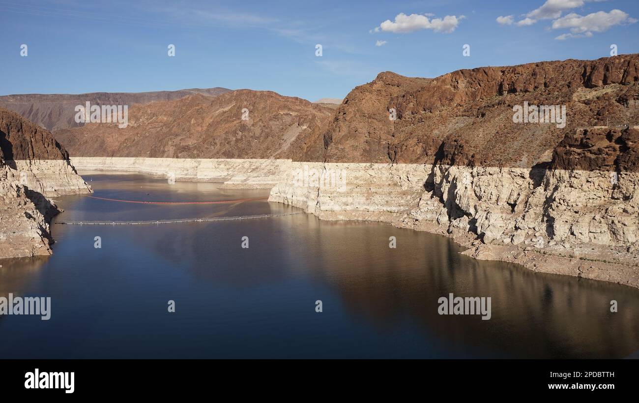 Hoover Dam, USA. 14th Mar, 2023. Photo taken on March 13, 2023 shows 