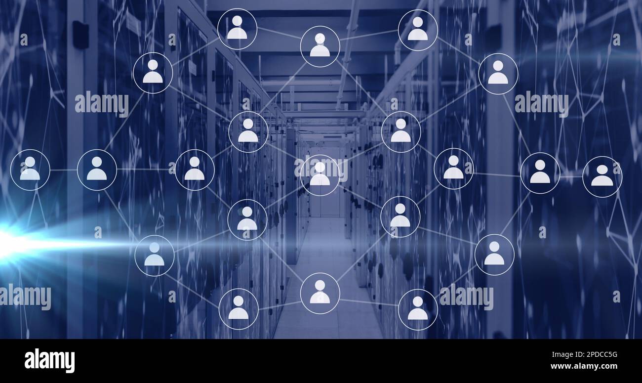 Animation network connections icons light hi-res stock photography and ...