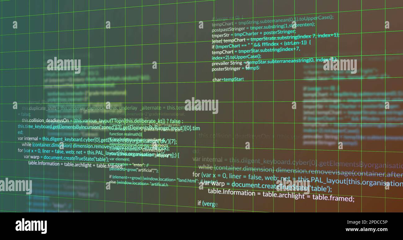 Image of computer data processing over dark background Stock Photo - Alamy