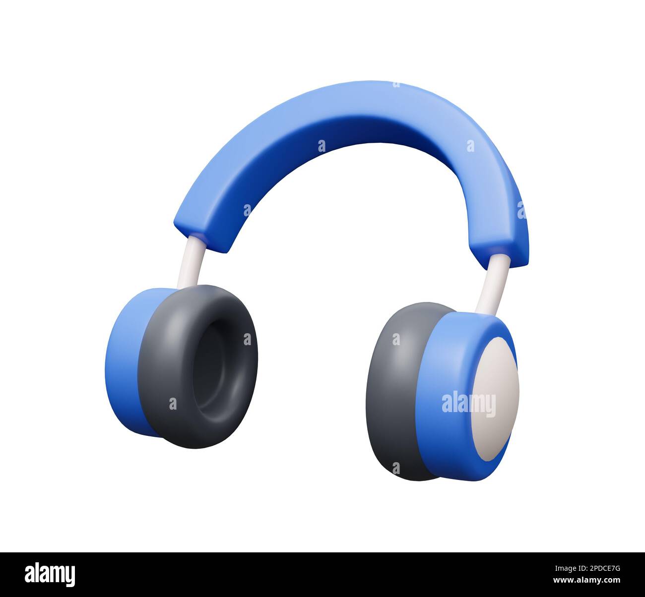 Dj In Cat With Headphones Color Illustration Stock Photo, Picture