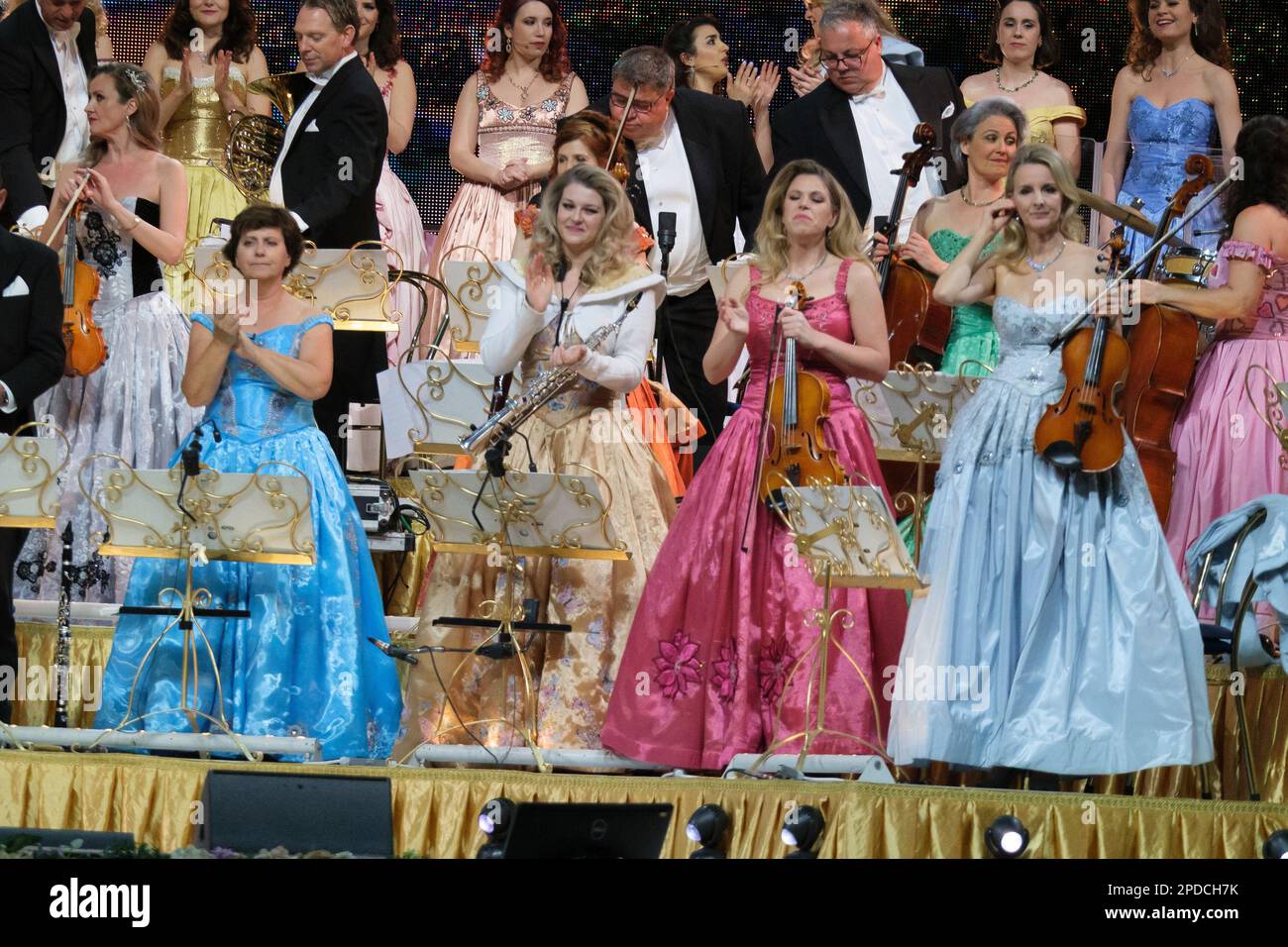Madrid, Spain. 14th Mar, 2023. Members of the Johann StraussAndre Rieu