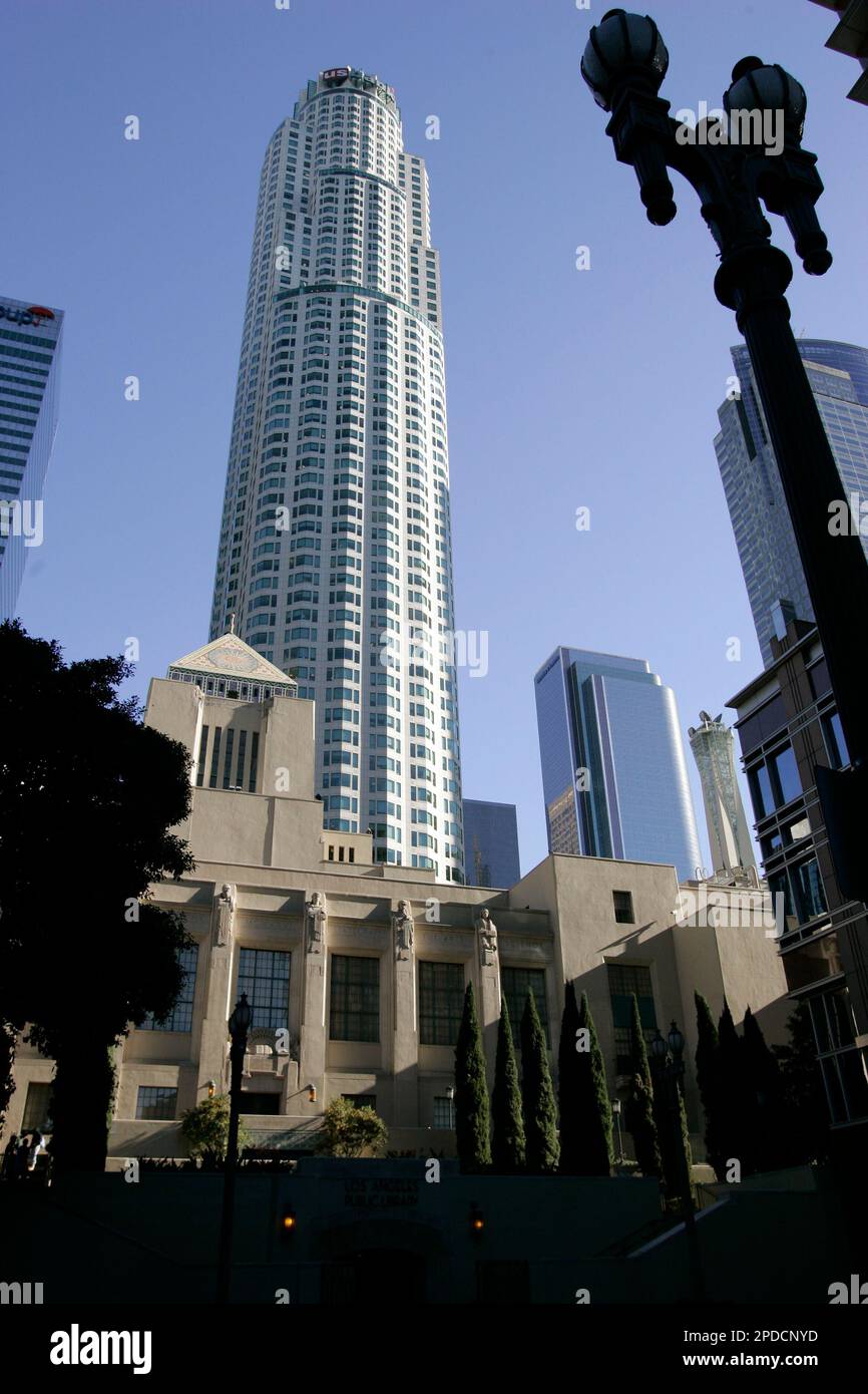 The U.S. Bank Tower, formerly known as the Library Tower, is shown ...