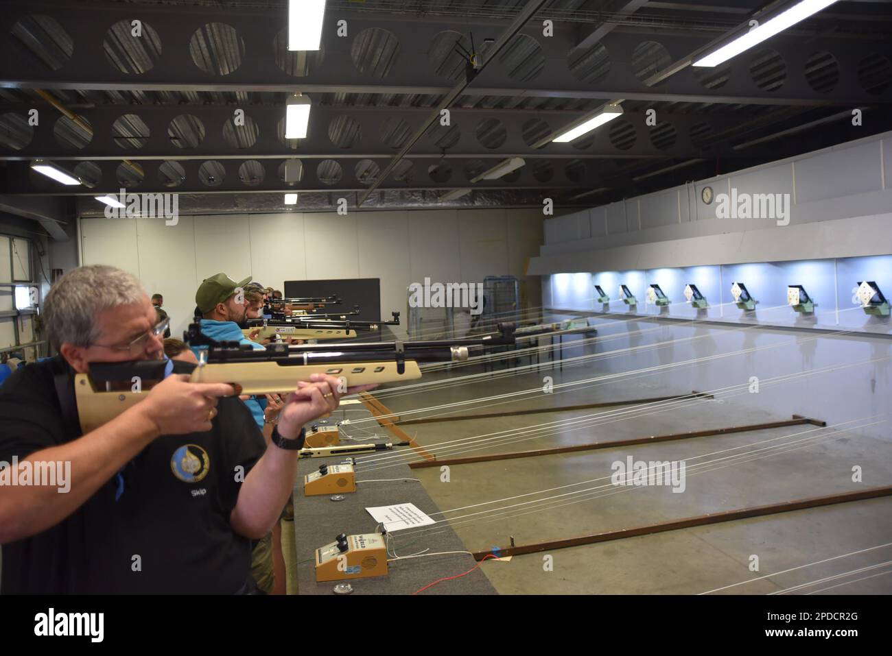 Air Rifle shooting, Bisley Stock Photo Alamy
