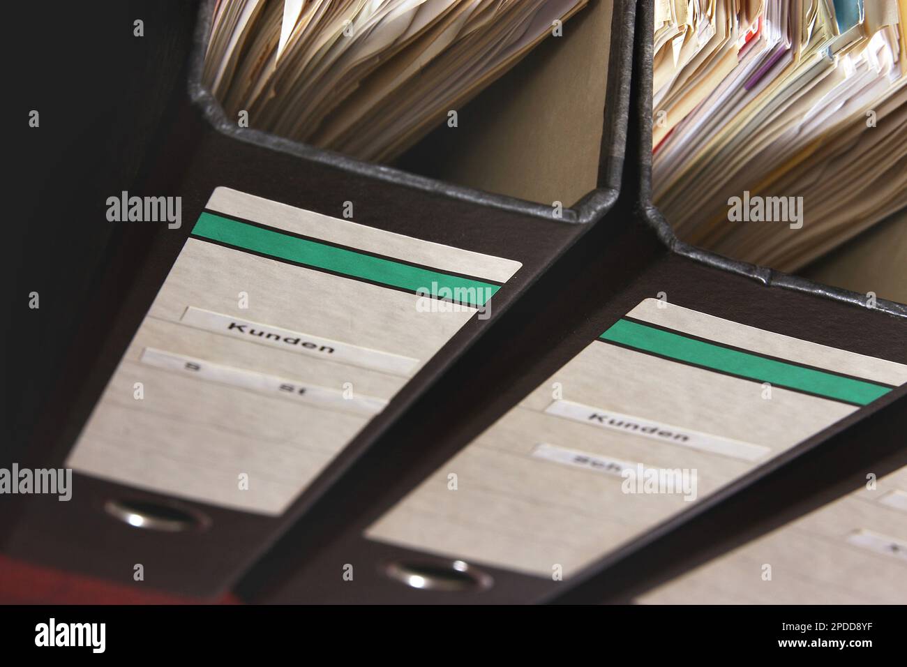 full folders lettering clients Stock Photo