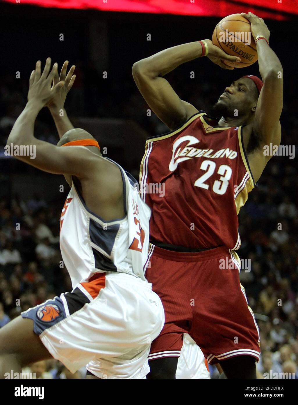 Charlotte Bobcats' Jumaine Jones (33) dunks over the Los Angeles Lakers  during the second half of basketball action Friday, Feb. 3, 2006, at Bobcats  Arena in Charlotte, N.C. The Bobcats defeated the