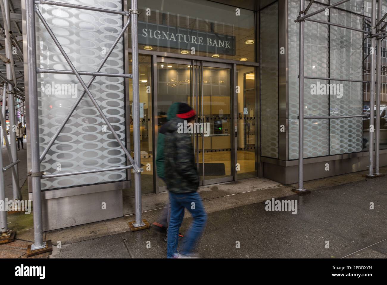 A Signature Bank branch stands in Manhattan on March 14, 2023 in New