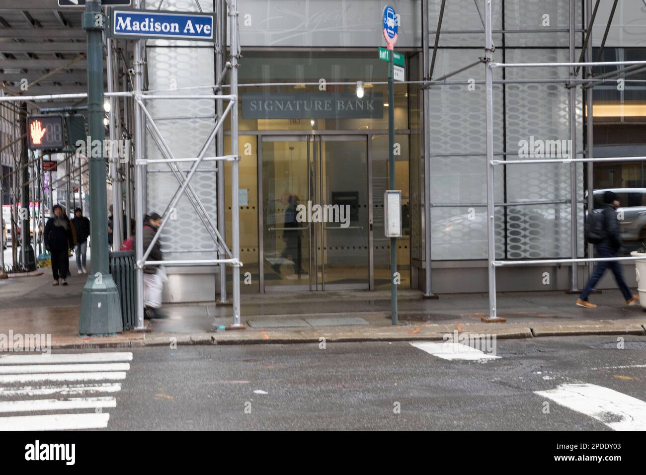 A Signature Bank branch stands in Manhattan on March 14, 2023 in New
