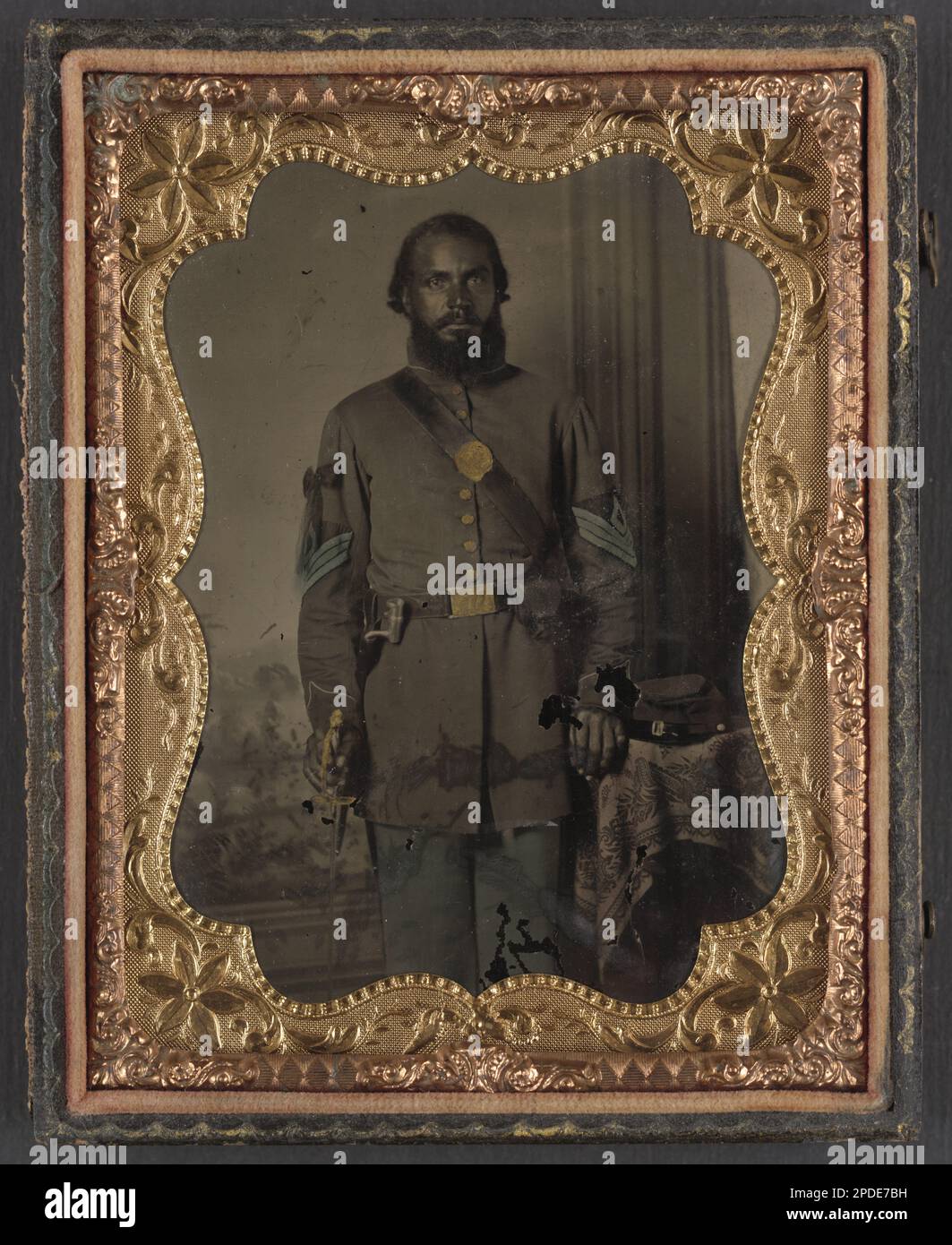 African american soldiers in union sergeants uniforms hi-res stock ...