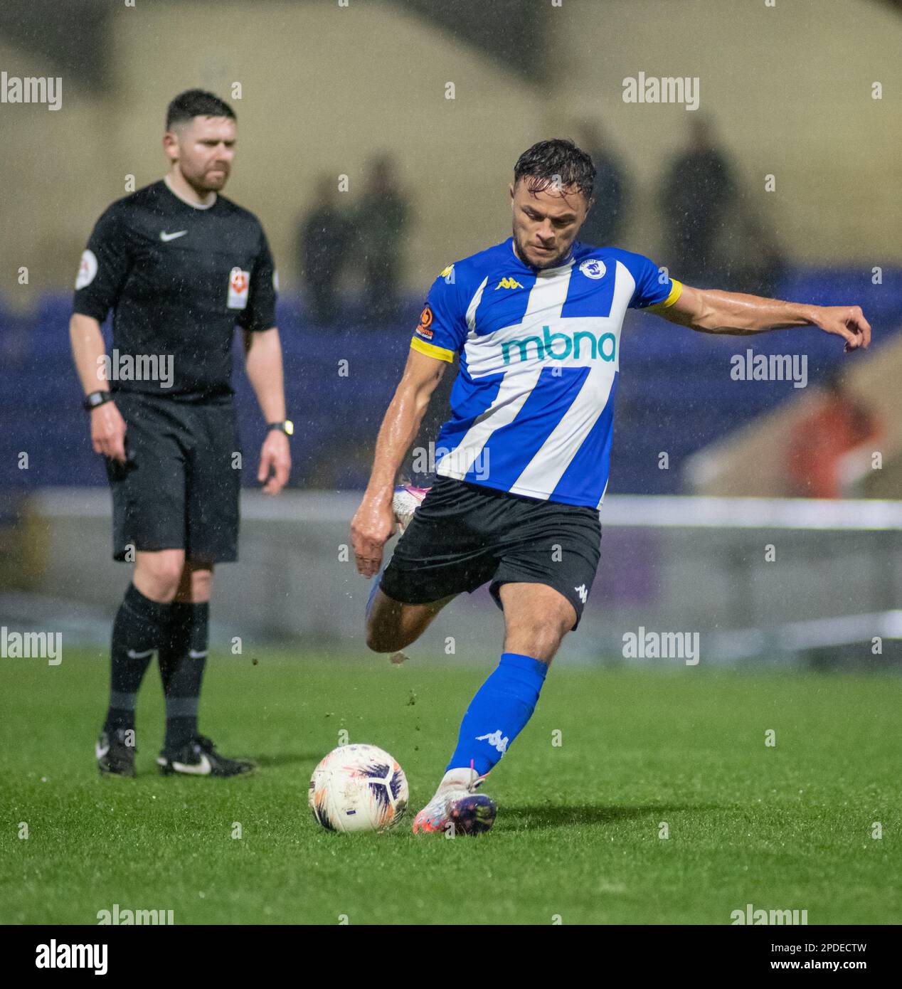 Chester, Cheshire, England. 14th March 2023. Chester’s Kurt Willoughby