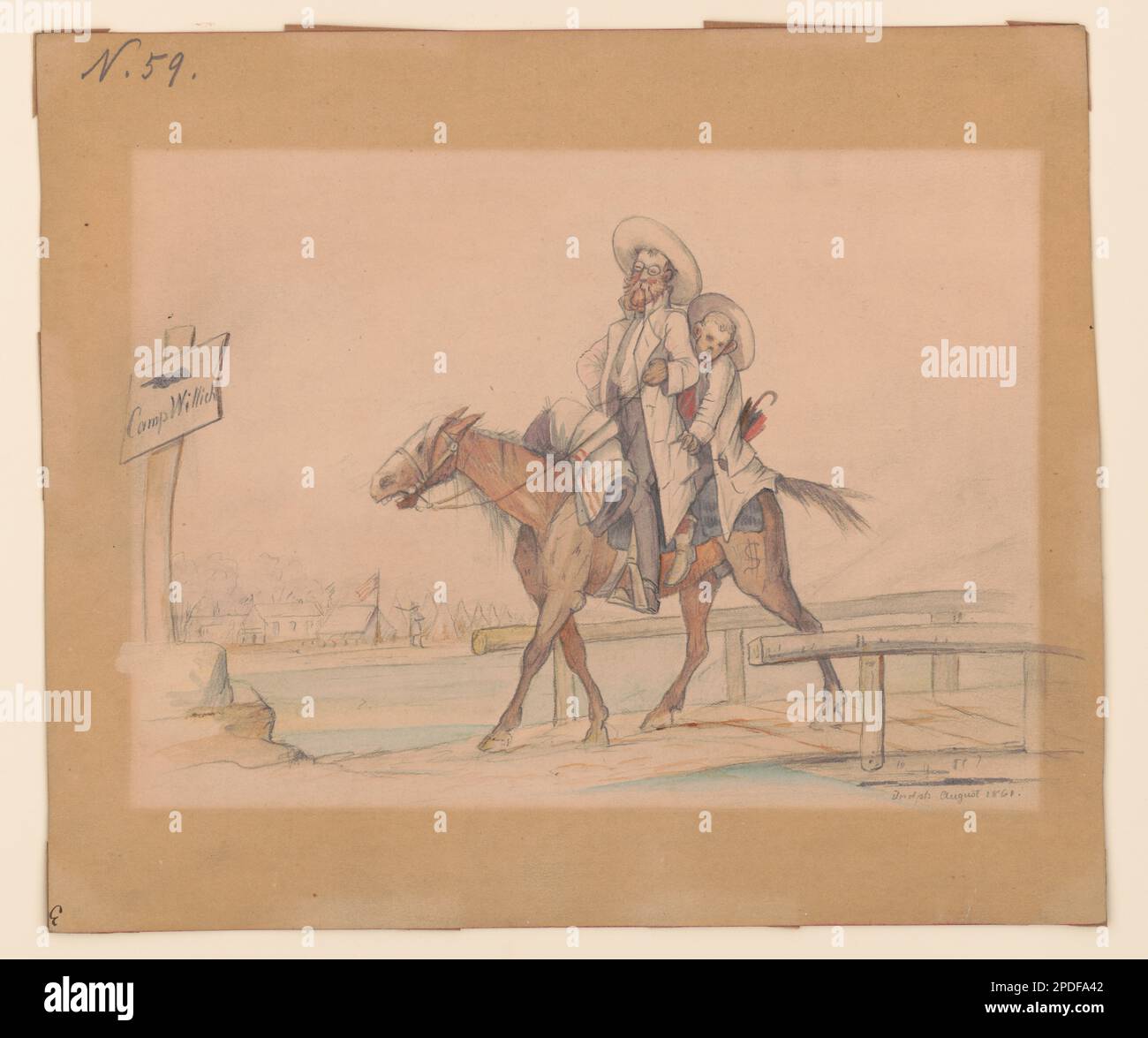 Henry Von Trebra & Louis V. Trebra arriving at Camp Morton, Indpls i.e