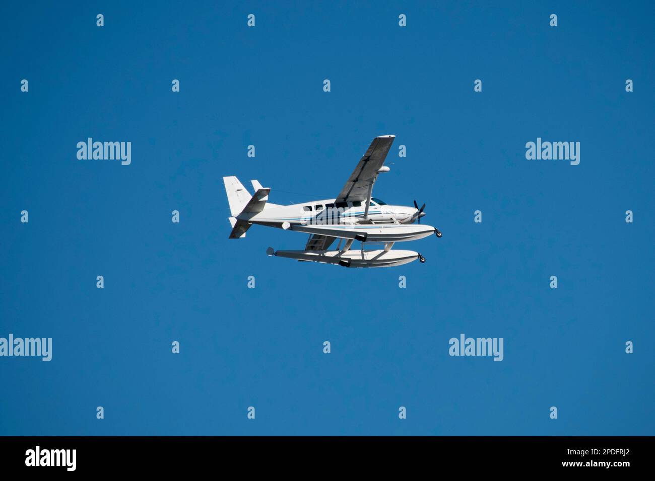 A Seaplane in the Sky Stock Photo