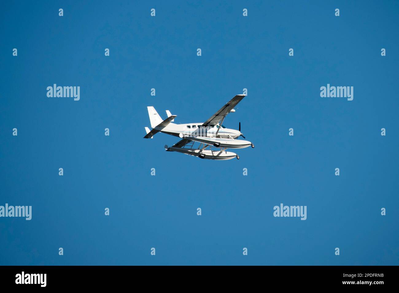 A Seaplane in the Sky Stock Photo