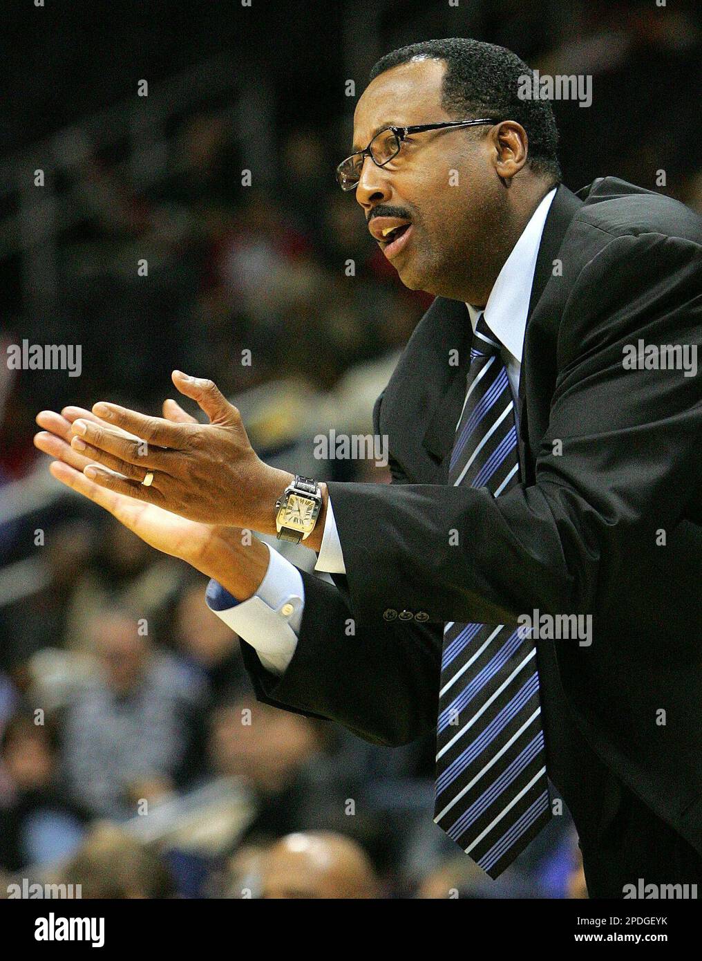 Atlanta Hawks Head Coach Mike Woodson Gives Direction To His Team ...