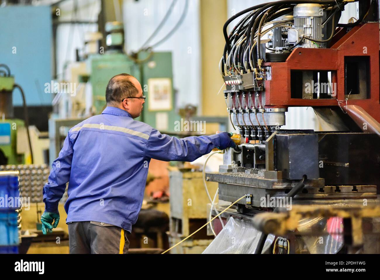 QINGZHOU, CHINA - MARCH 15, 2023 - A worker works at a workshop of an ...