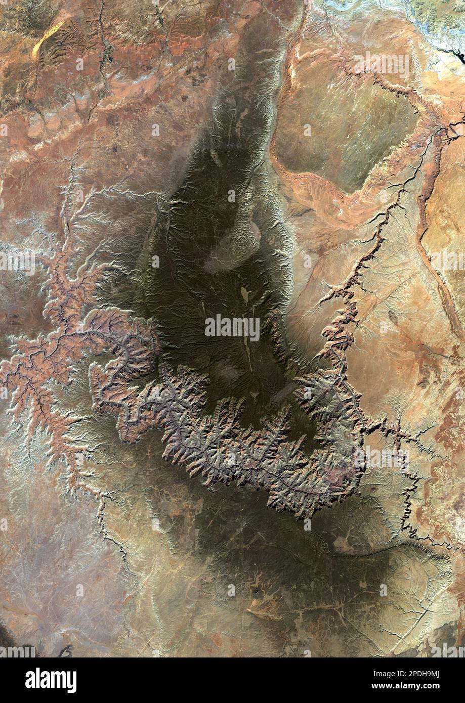 Grand Canyon, Arizona, USA, satellite image Stock Photo - Alamy