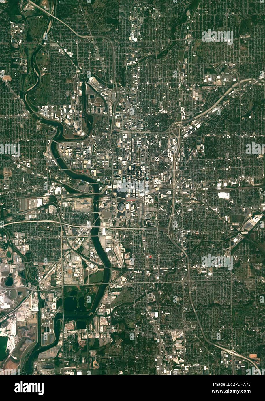 Indianapolis Indiana Usa Satellite Image 2PDHA7E 