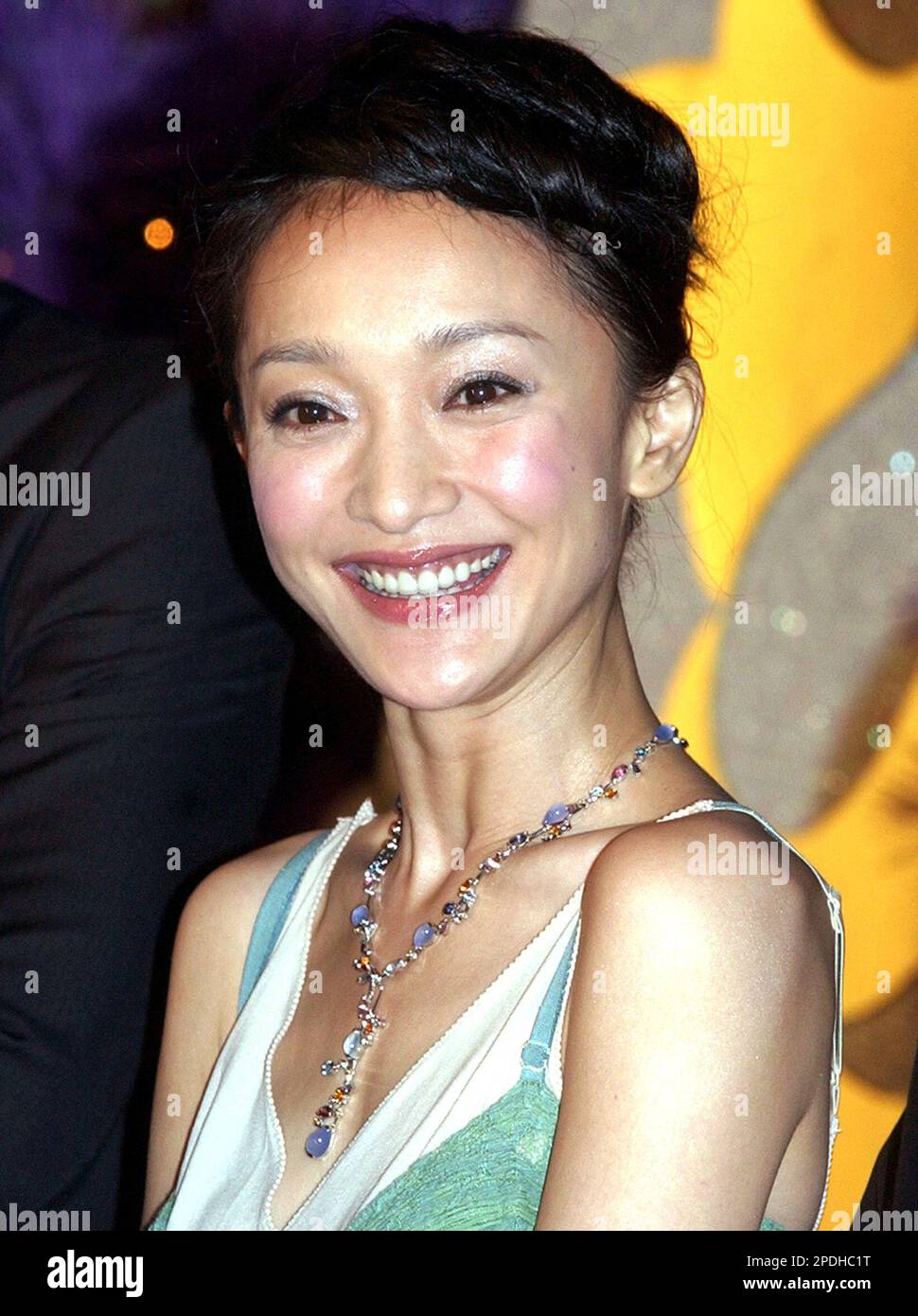 Chinese actress Zhou Xun attends the premiere of her new movie "Perhaps ...