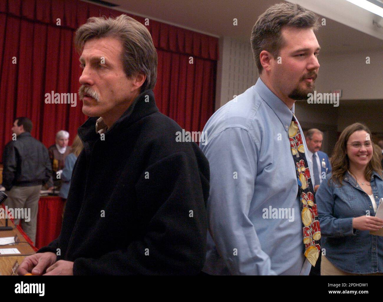 Incumbent Dover Area school board member James Cashman, left, and 