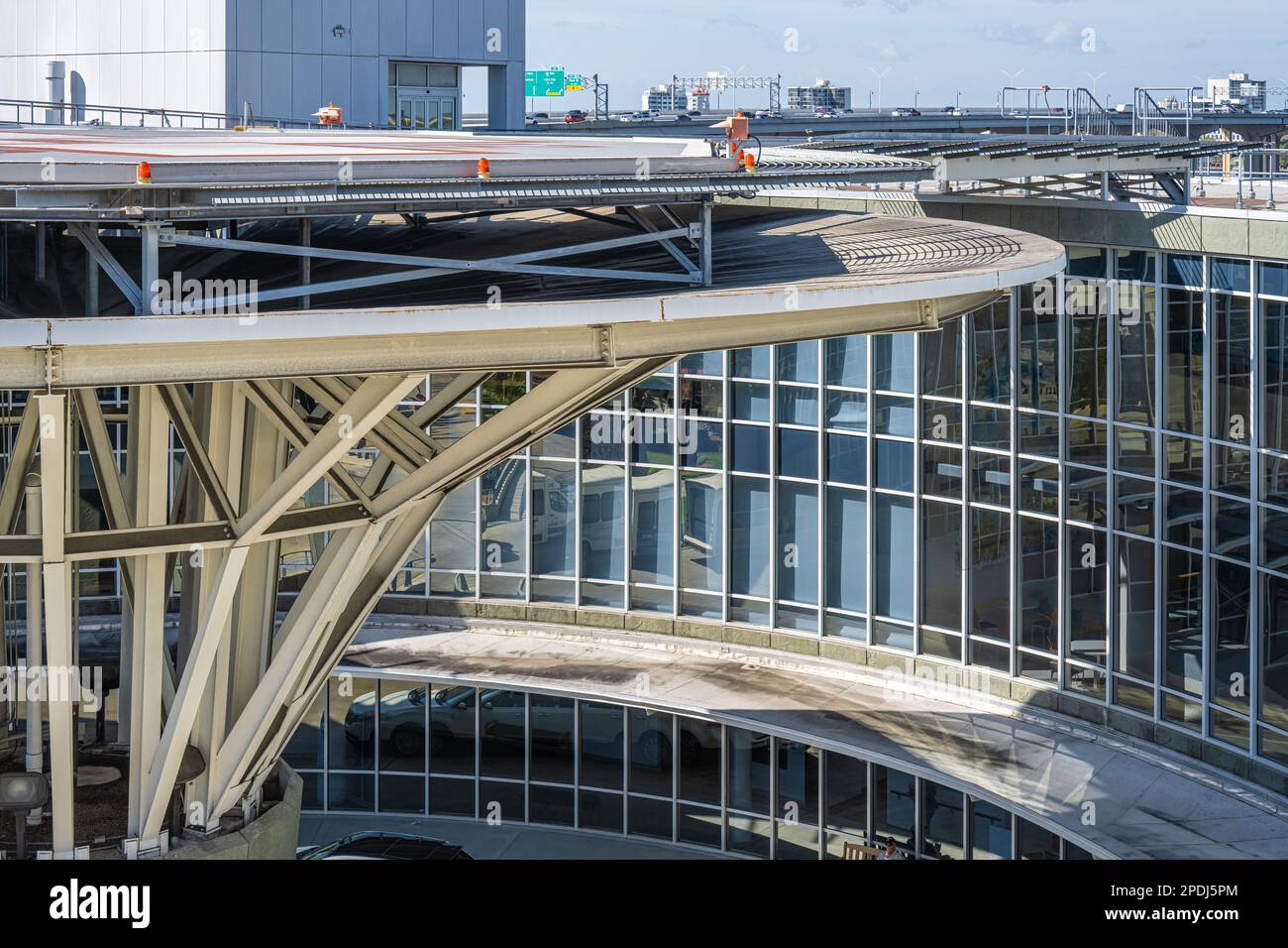 Baptist Medical Center helipad in downtown Jacksonville, Florida. (USA