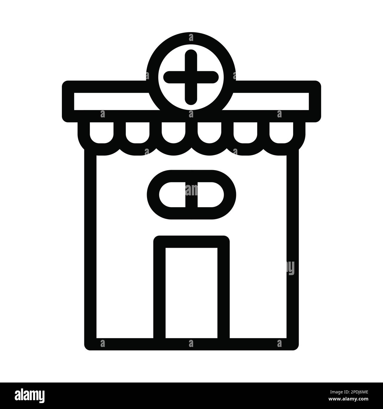 Pharmacy Vector Thick Line Icon For Personal And Commercial Use Stock ...