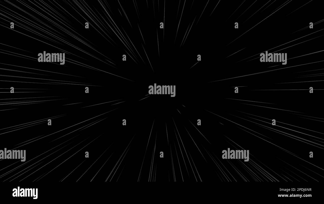 White linear hyper space in dark. 2D layout illustration Stock Photo ...