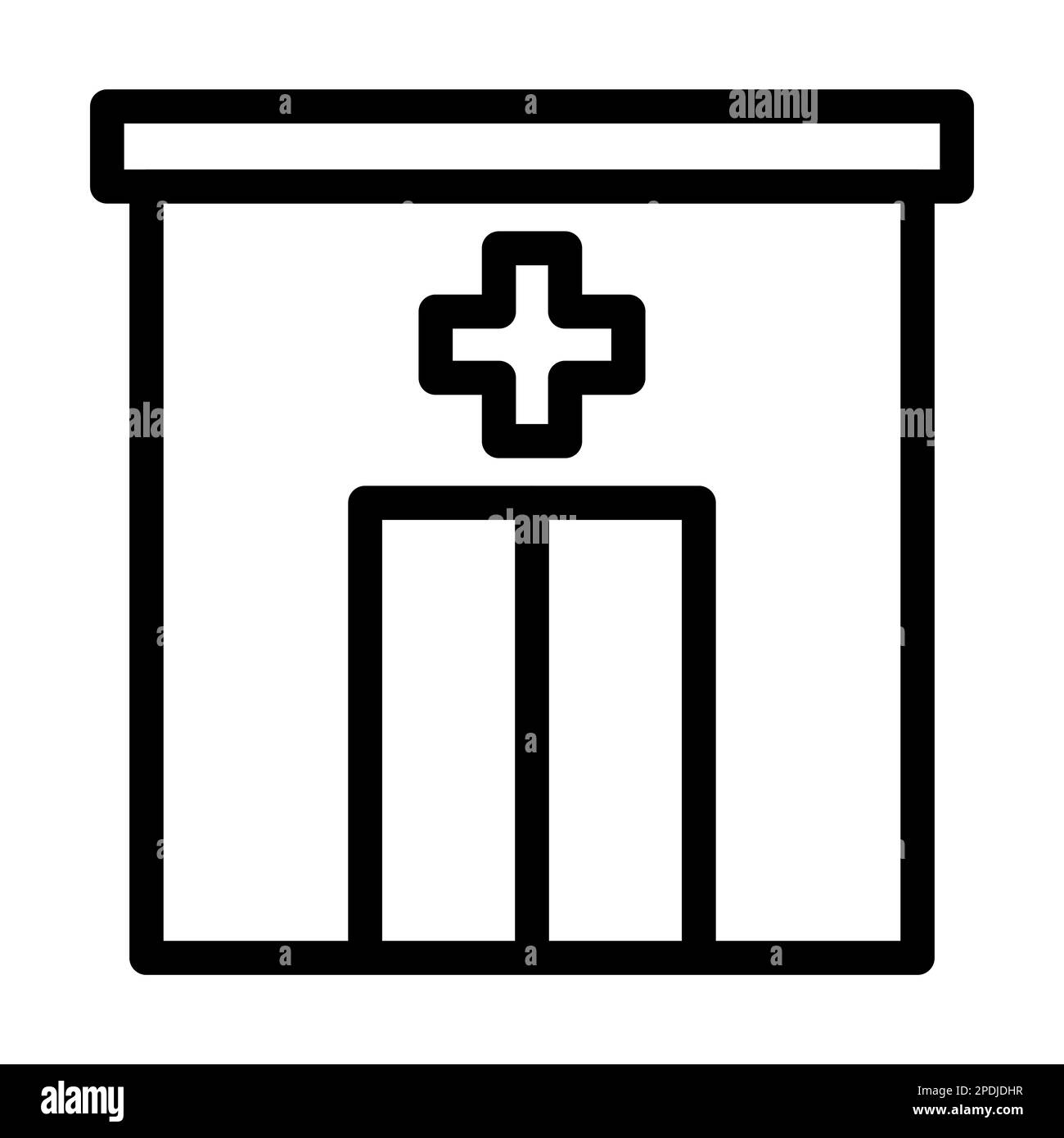 Emergency Room Vector Thick Line Icon For Personal And Commercial Use