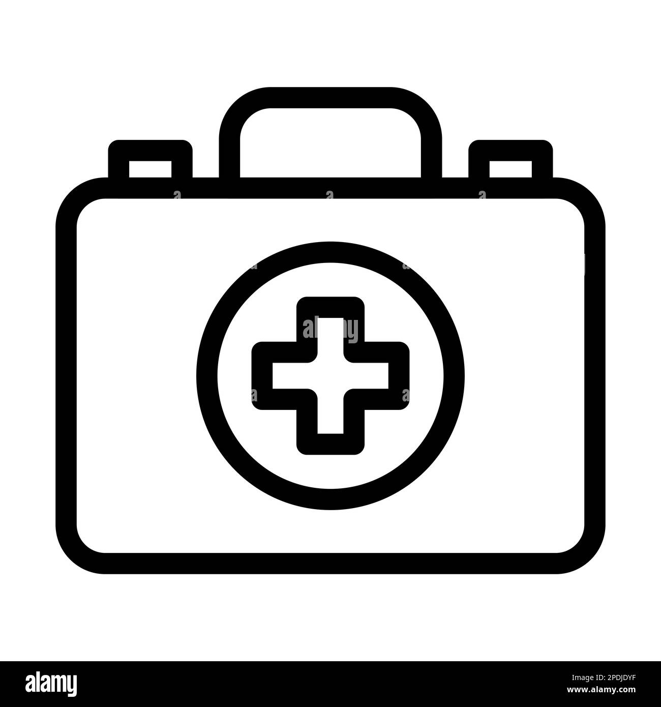 First Aid Box Vector Thick Line Icon For Personal And Commercial Use
