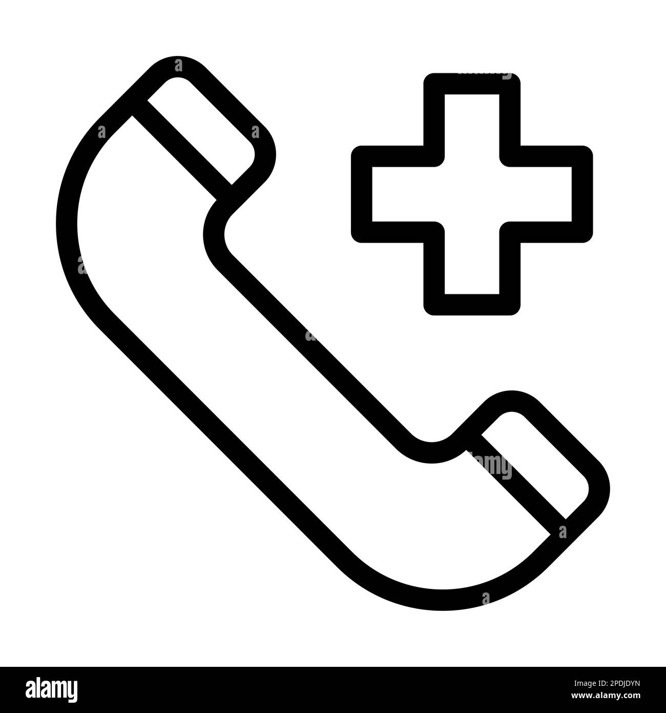 Helpline Vector Thick Line Icon For Personal And Commercial Use Stock