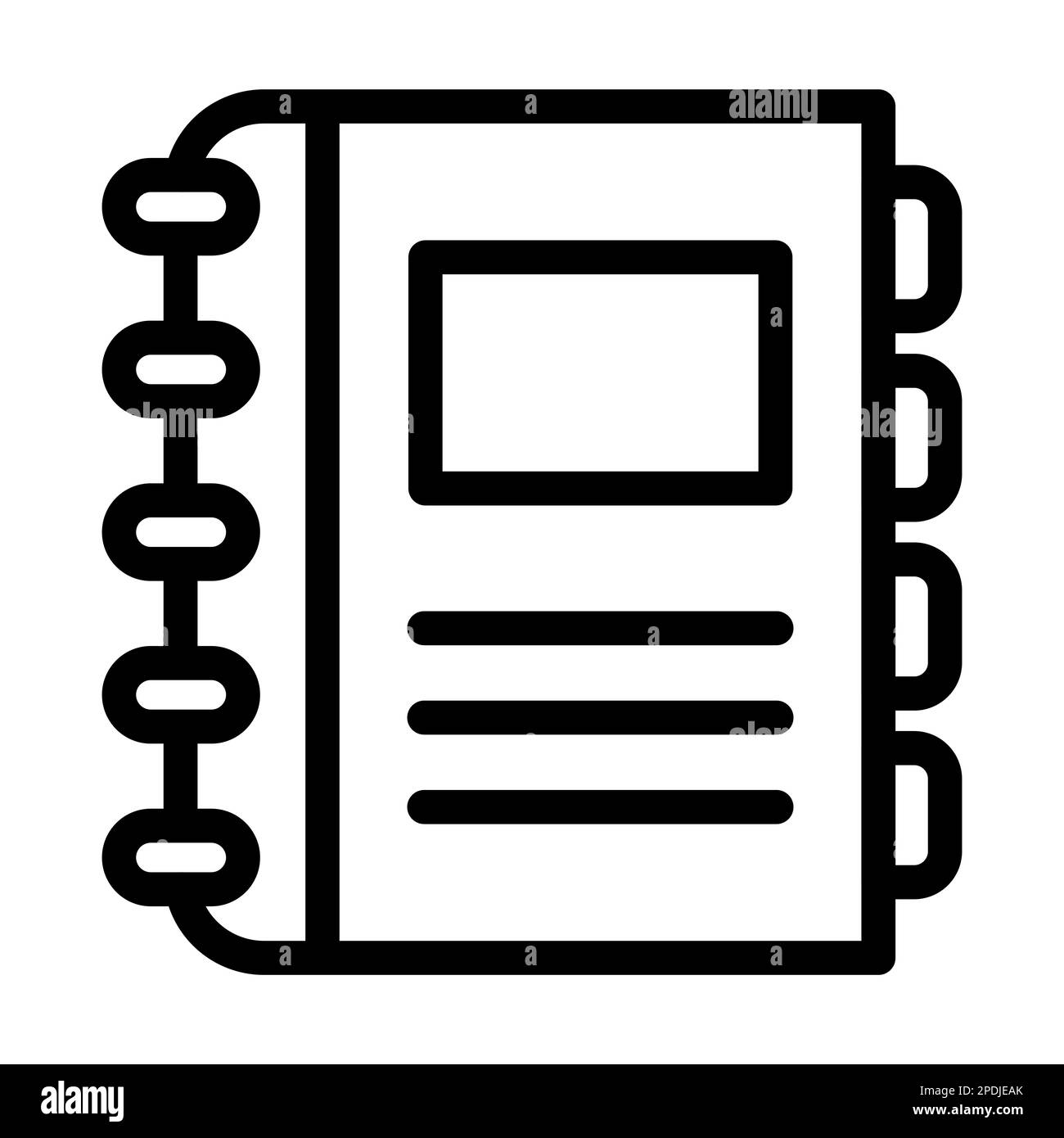 Diary Vector Thick Line Icon For Personal And Commercial Use Stock ...