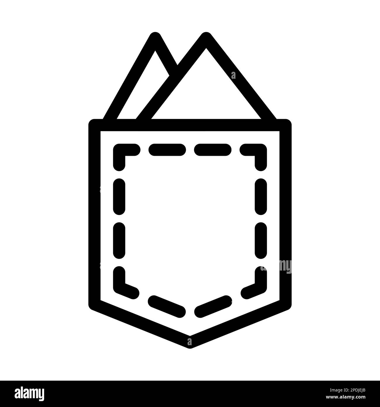 Pocket Square Vector Thick Line Icon For Personal And Commercial Use ...
