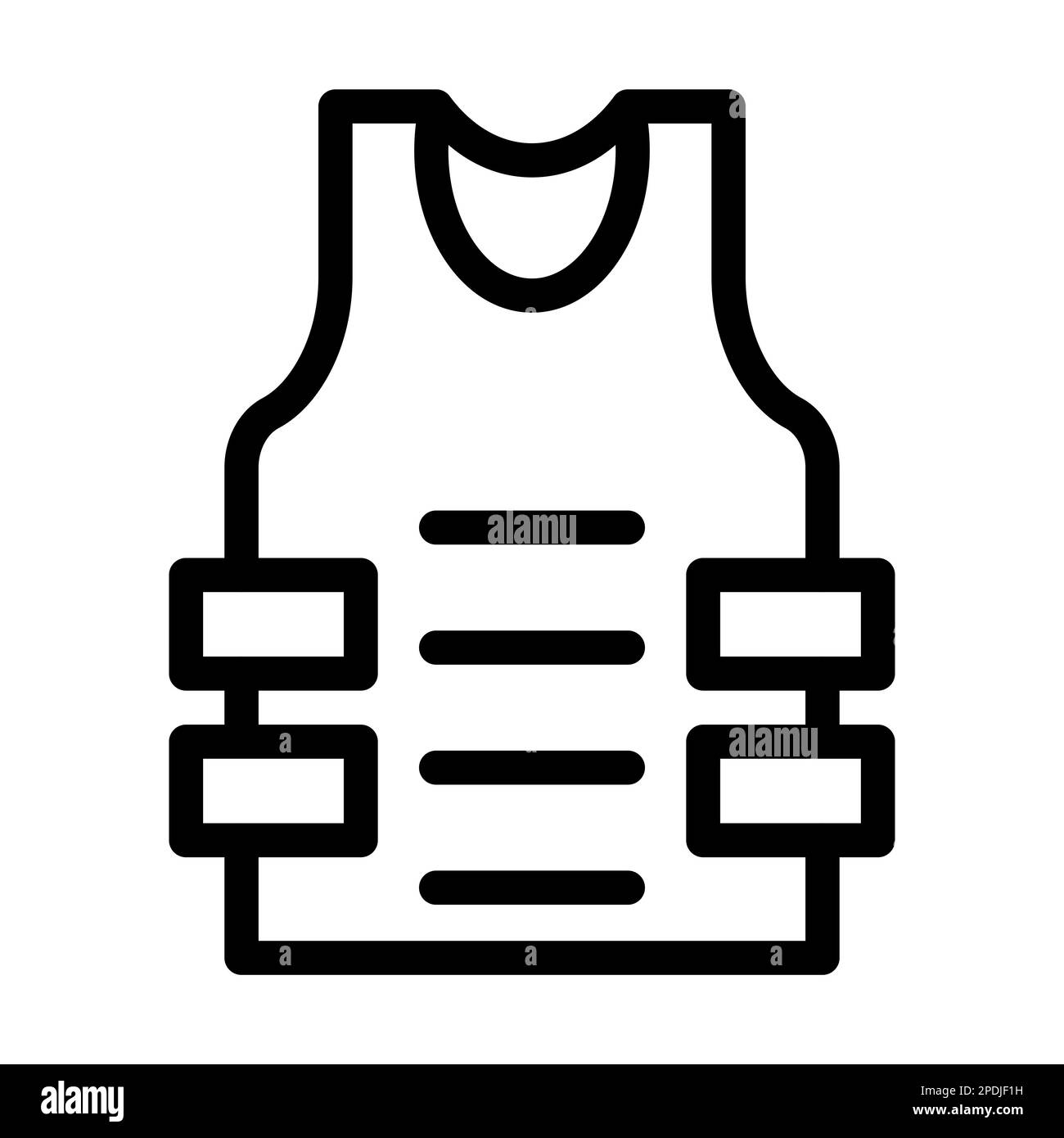 Vest Vector Thick Line Icon For Personal And Commercial Use Stock Photo ...