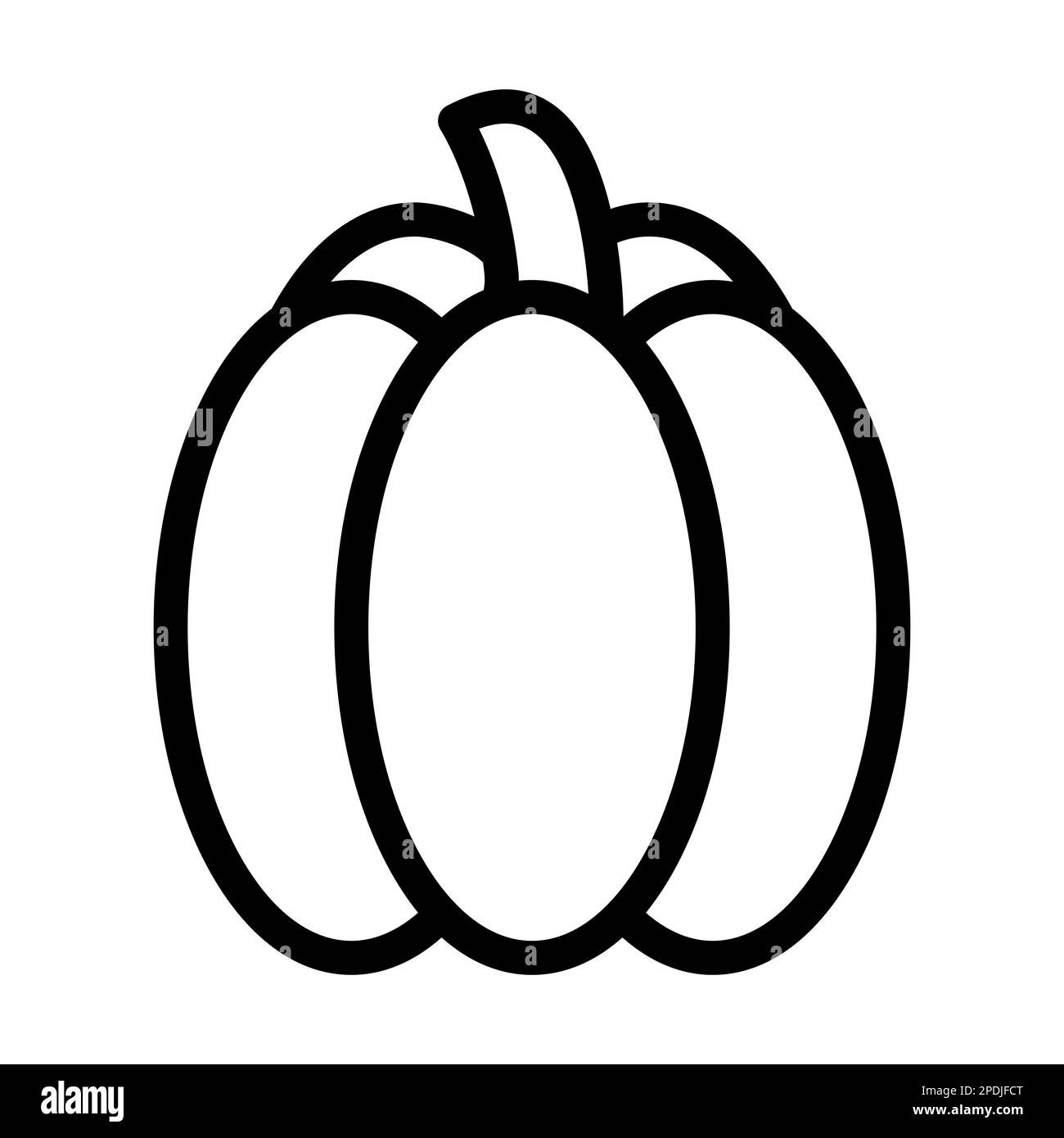 Capsicum Vector Thick Line Icon For Personal And Commercial Use Stock ...
