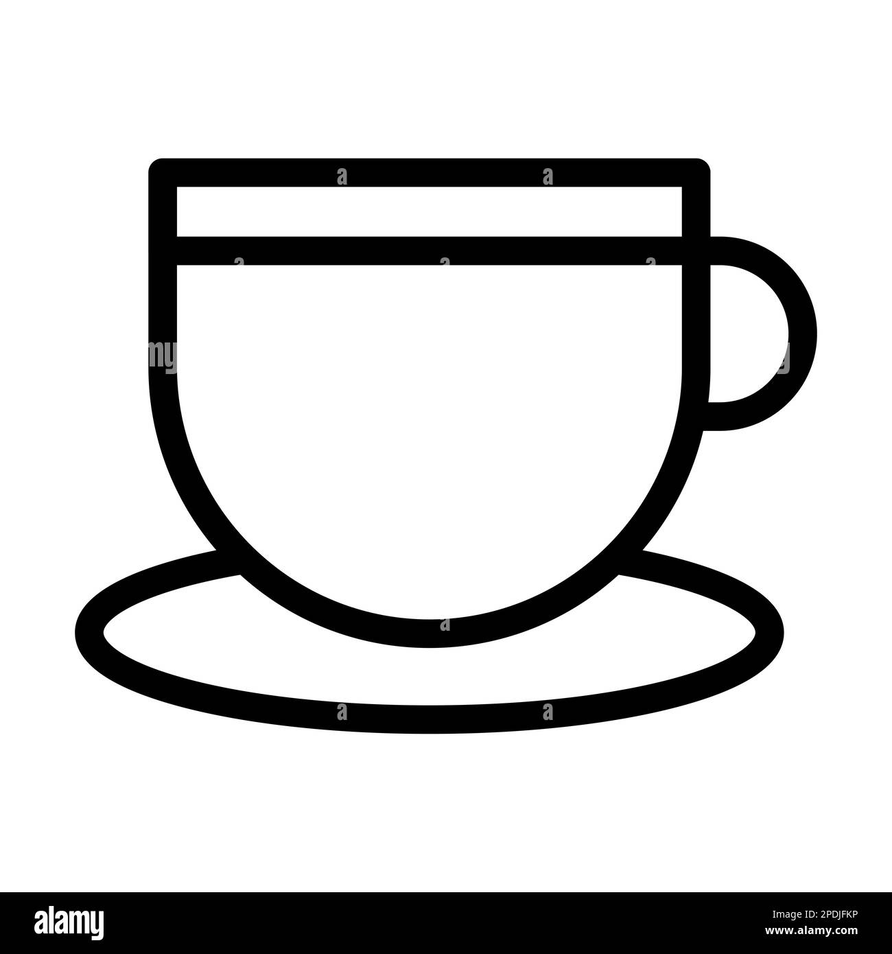 Tea Mug Vector Thick Line Icon For Personal And Commercial Use Stock ...