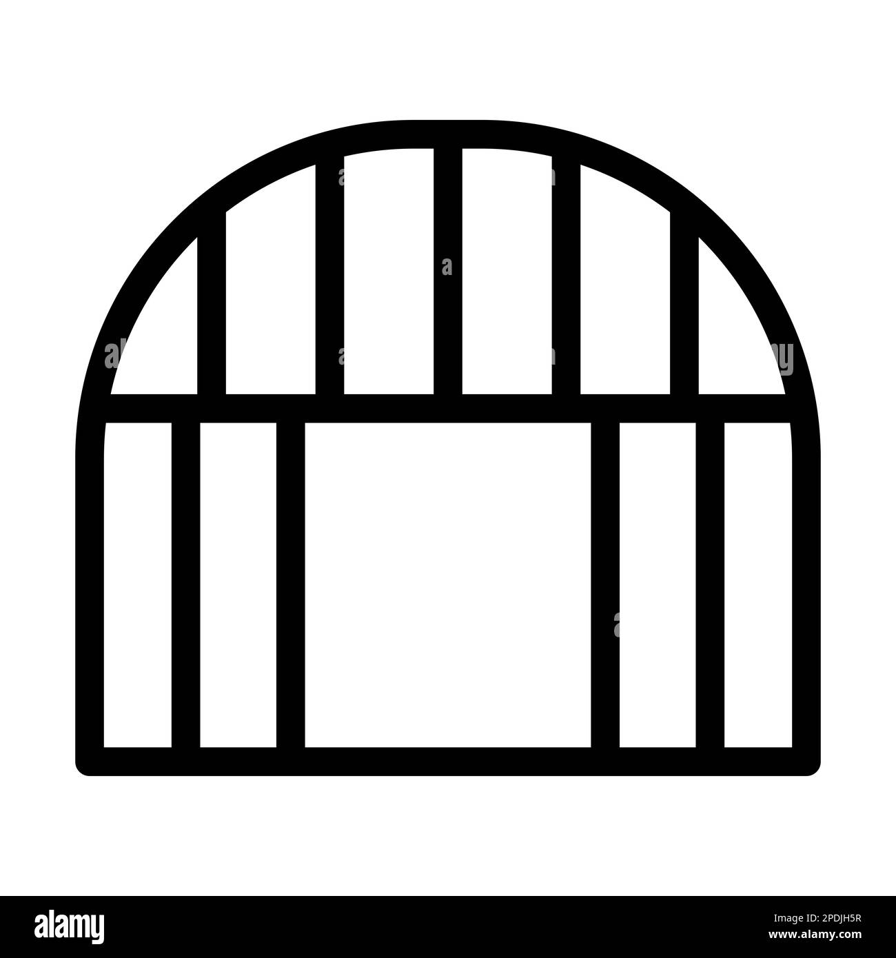 Hangar Vector Thick Line Icon For Personal And Commercial Use. Stock Photo